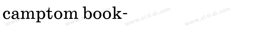 camptom book字体转换 camptom book字体转换